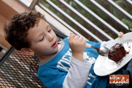Danni eating chocolate zucchini cupcakes Danni eating chocolate zucchini cupcakes